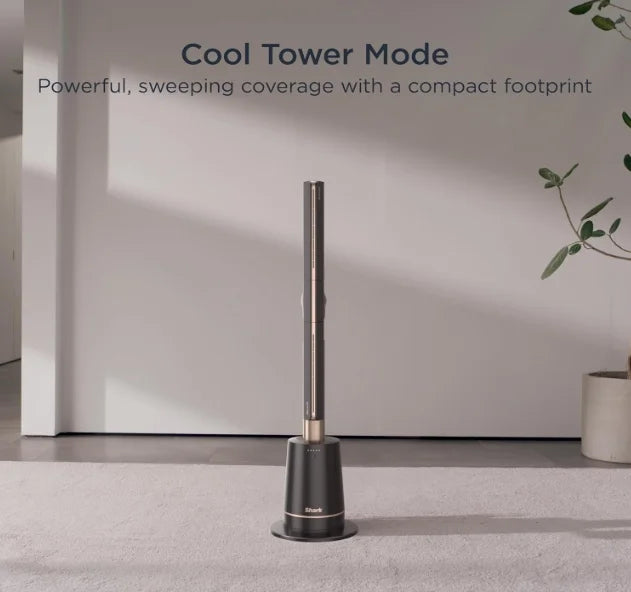 ❄Shark TurboBlade Fan — Ultra-powerful bladeless tower fan, high-performance cooling up to 80 feet, pivots and twists, 180° oscillation, 10 speeds